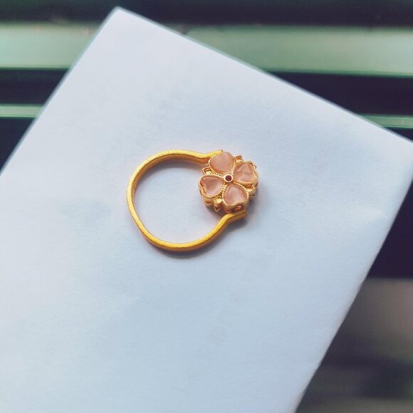 🆕 Women Gold Christmas Pearl Ring Adjustable Open Wrap Fashion Eternity Jewelry - Picture 2 of 3